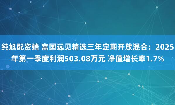 纯旭配资端 富国远见精选三年定期开放混合：2025年第一季度利润503.08万元 净值增长率1.7%